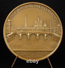 Medal 1973 Louis XIV Molart Construction Of Bridge-Royal IN 1685 2 27/32in