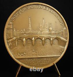 Medal 1973 Louis XIV Molart Construction Of Bridge-Royal IN 1685 2 27/32in