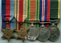 Medal Group 1939/45 & Africa Stars Defence & War & Territorial Royal West Kent R