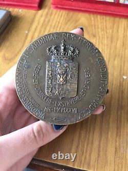 Medal R. Royal Military College Torinese 1927 Sacchini 2 13/16in