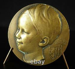 Medal Royal Family Belgian Prince/King Baudouin Of Belgium Child Rau 1933