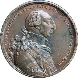 Mexico Charles III 1778 Proclamation Medal, Royal Academy, bronze. Grove-K-75B