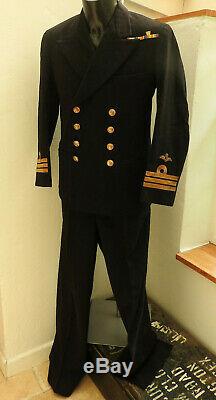 Military WW1 Royal Navy R. N Tunic Uniform Naval Commander Medal Bars Wings 5464