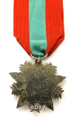 Morocco Order of the Throne 5th Class Knight Silver Enamel Original Medal