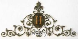 NEW ROYAL FRENCH LARGE TUSCAN Monogram Acanthus Wall Grille Medallion ANY LETTER
