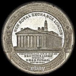 NGC MS63 1844 Great Britain Queen Victoria Royal Exchange Re-Opening Medal BHM-2