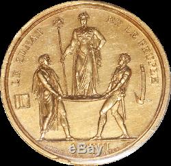 Napoleon I. Imperial Coronation. 1802 year XIII. Gold medal. By Denon-Andrieu