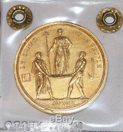 Napoleon I. Imperial Coronation. 1802 year XIII. Gold medal. By Denon-Andrieu
