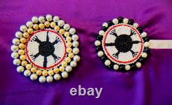 New Native American Onondaga hand beaded dance shawl