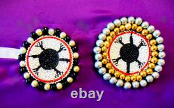 New Native American Onondaga hand beaded dance shawl