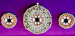 New Native American Onondaga hand beaded dance shawl