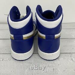Nike Air Jordan 1 Retro High BG Gold Medal Deep Royal Blue 705300-406 Size 7Y