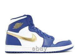 Nike Air Jordan 1 Retro High GOLD MEDAL ROYAL BLUE WHITE OG TOE BLACK 332550-406