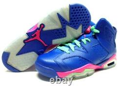 Nike Air Jordan 6 Retro Gg Gym Royal/vivid Pink Size 7y/women's 8.5 543390-439