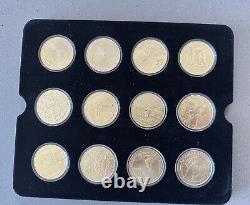 Norway during WWII Huge Collection from the Royal Mint 32 Gold Plated Medals