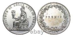 O668, Italy, c. 1840 Silver Medal, Imperial Academy ok Fine Arts in Venice, Owl