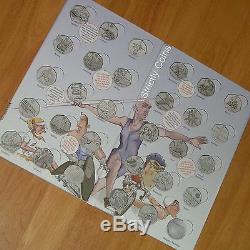 OLYMPIC 50p ALBUM Official Royal Mint Coin Hunt Folder space Completer Medallion