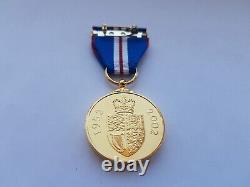 Official 2002 Queen Elizabeth II Golden Jubilee Medal, Boxed, Coa, Mint, Never Worn