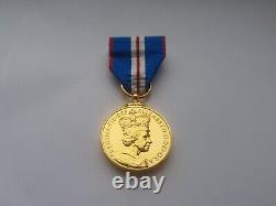 Official 2002 Queen Elizabeth II Golden Jubilee Medal, Royal Mint, Coa, Boxed, Mint