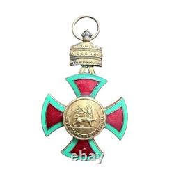 Old Ethiopian Order of Menelik Medal Lion of Judah Coin Altered Imperial Badge