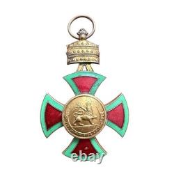 Old Ethiopian Order of Menelik Medal Lion of Judah Coin Altered Imperial Badge