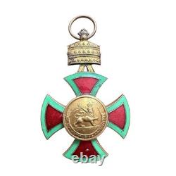 Old Ethiopian Order of Menelik Medal Lion of Judah Coin Altered Imperial Badge