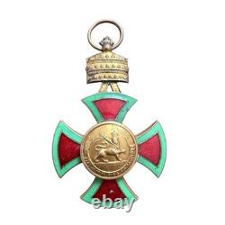 Old Ethiopian Order of Menelik Medal Lion of Judah Coin Altered Imperial Badge