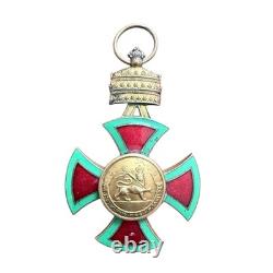 Old Ethiopian Order of Menelik Medal Lion of Judah Coin Altered Imperial Badge