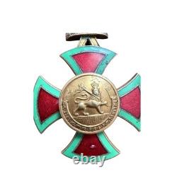Old Ethiopian Order of Menelik Medal Lion of Judah Coin Altered Imperial Badge