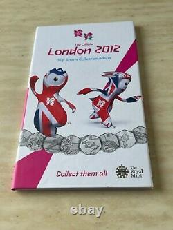 Olympic 50p SPORT ALBUM Official Royal Mint Coin Hunt Folder Completer Medallion