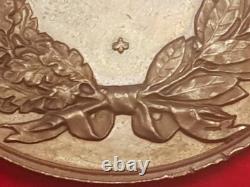 Original 1866 Paris Mint 46mm Bronze Medal Napoleon III Imperial Visit Auxerre