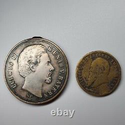 Original Antique German medals coin Bavaria King Ludwig Prince Luitpold royal