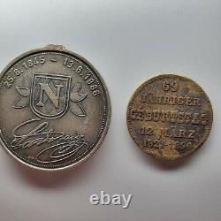 Original Antique German medals coin Bavaria King Ludwig Prince Luitpold royal