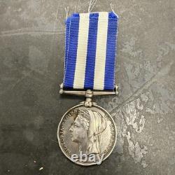 Original British 1882 Egypt Medal Sterling Named Royal Medical Corps HMS Dragon