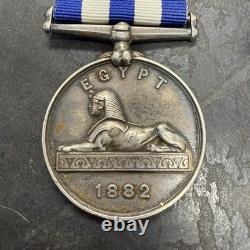Original British 1882 Egypt Medal Sterling Named Royal Medical Corps HMS Dragon