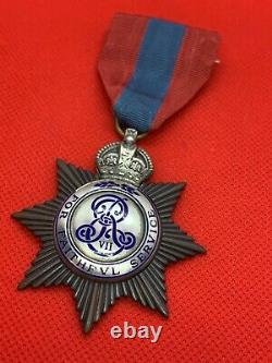Original British EDVII Imperial Service Medal, Early Star Variant, Unnamed