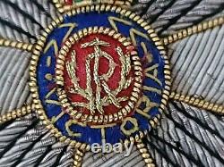 Original Bullion Embroidered Tinsel Royal Victorian Order Military Star Award UK