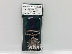 Original Campaign Service Medal Northern Ireland + Dog Tags Royal Artillery