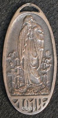 Original Imperial KuK Austro Hungarian 1914 Necklace Silver Mourning Medal Rare