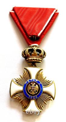 Original Serbia Order of Karadorde's Star 4th Class G. A. Scheid Vienna Silver