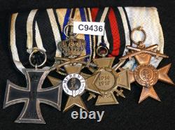 Original WW1 Imperial German Army Bavaria Medal Bar Iron Cross Merenti 1917