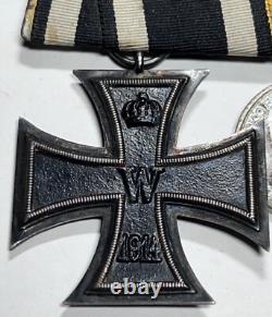 Original WW1 Imperial German Army Iron Cross & Württemberg Bravery Medal 1917