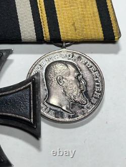 Original WW1 Imperial German Army Iron Cross & Württemberg Bravery Medal 1917