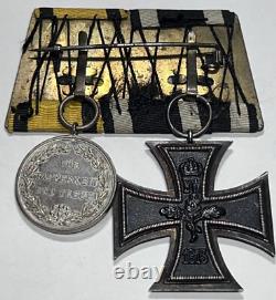 Original WW1 Imperial German Army Iron Cross & Württemberg Bravery Medal 1917