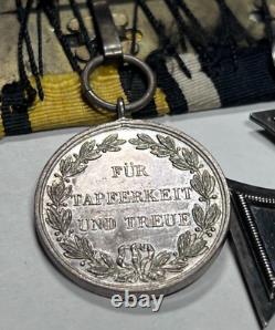 Original WW1 Imperial German Army Iron Cross & Württemberg Bravery Medal 1917