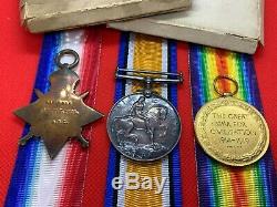 Original WW1 Mons 1914 Star Medal Trio, 2nd Lt, Officer, Royal Air Force