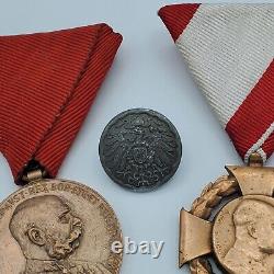 Original WW1 WWI Austrian Imperial Franz Joseph Medal Military Hungarian Cross