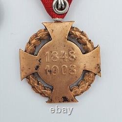 Original WW1 WWI Austrian Imperial Franz Joseph Medal Military Hungarian Cross