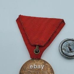 Original WW1 WWI Austrian Imperial Franz Joseph Medal Military Hungarian Cross