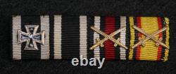 Original WWI Imperial German Army Iron Cross Medal Bar Waldeck Honor Cross Rare